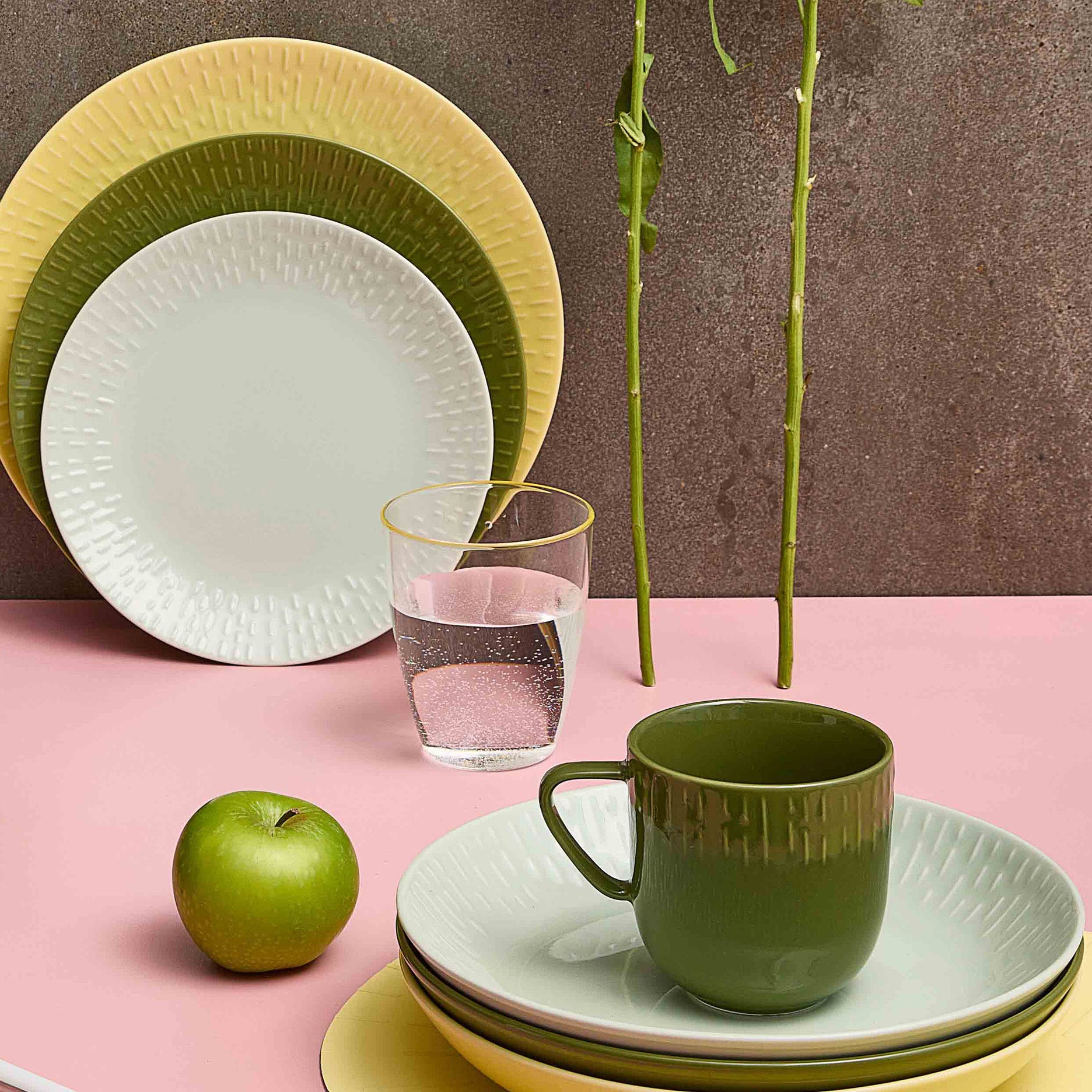 Life In Color Art drikkeglas lemon